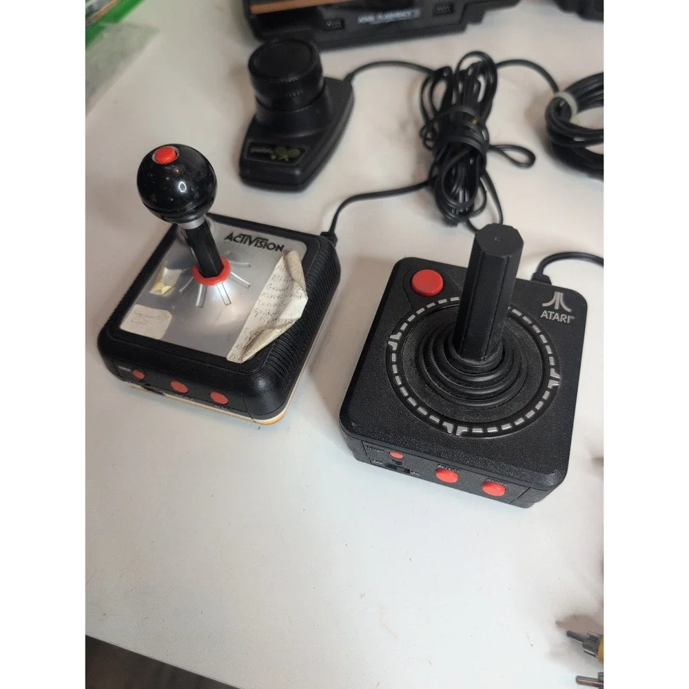 Mixed Lot Atari Flashback 2, 3 & 5 Plug & Play Gaming Consoles + Joysticks & Box